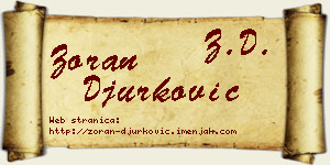 Zoran Đurković vizit kartica